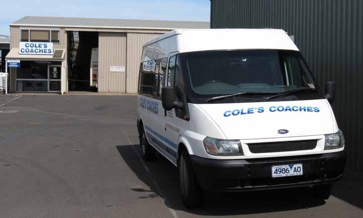 Coles Coaches Ford Transit 4986AO